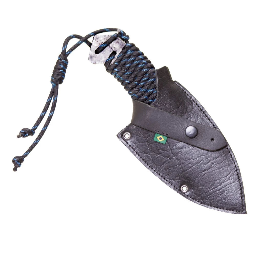 Faca EDC Alpha Gear® – Bainha em Couro e Uso Outdoor Adulto