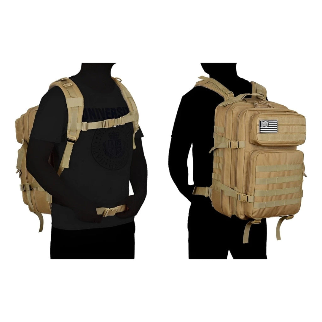 Mochila Tática 50L Alpha Gear® – Resistente à Água, Molle e Compartimento para Notebook