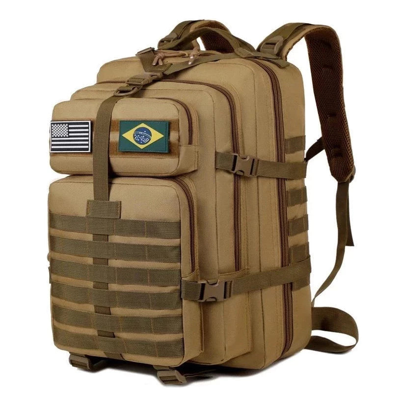 Mochila Tática 50L Alpha Gear® – Resistente à Água, Molle e Compartimento para Notebook