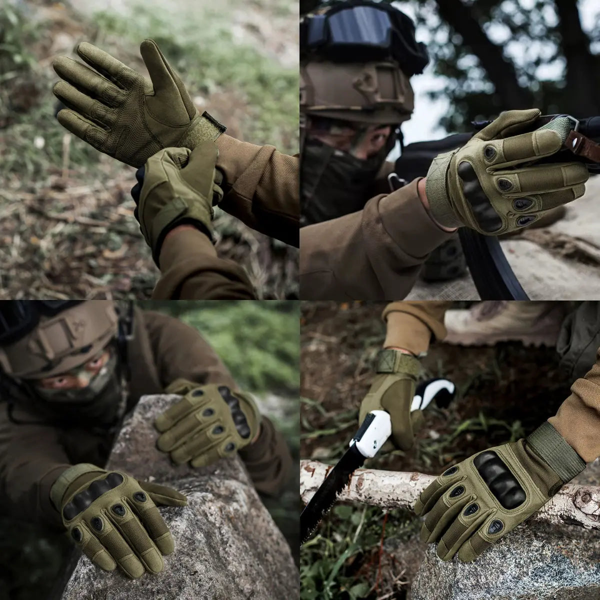 Luva Tática Full Finger Alpha Gear® – Proteção, Grip Antiderrapante e Alta Resistência