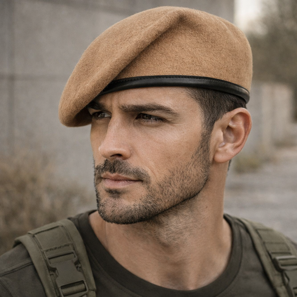 Boné Tático de Lã Alpha Gear® – Estilo Militar Premium com Acabamento em Couro