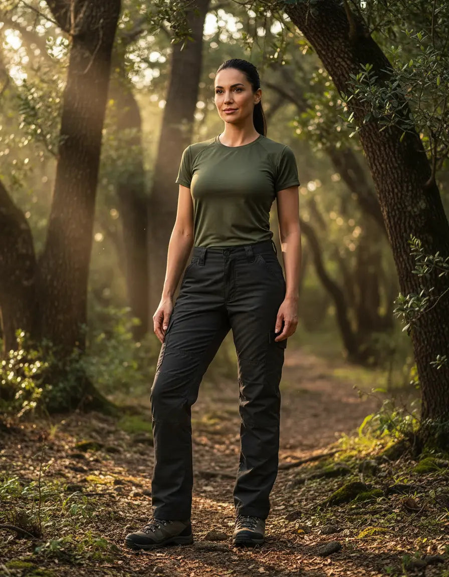 Calça Tática Feminina Alpha Gear® – Secagem Rápida e Resistência