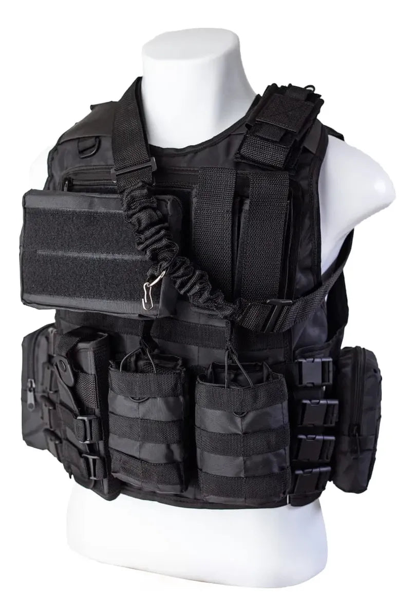 Colete Tático Modular Profissional Alpha Gear + Bandoleira – Completo e Ajustável