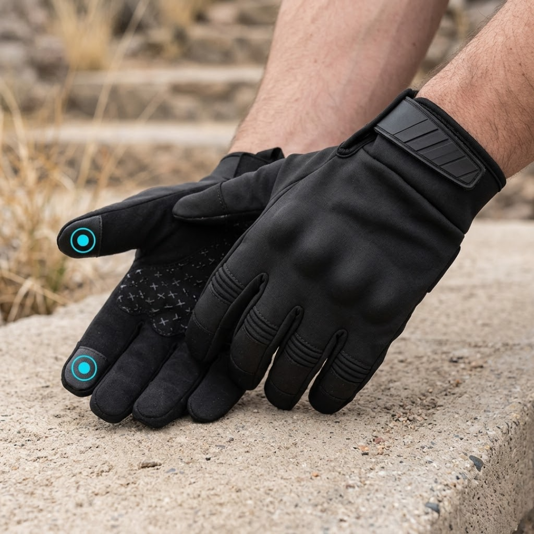 Luva Tática Touch Screen Alpha Gear® – Impermeável, Antiderrapante e Proteção Total
