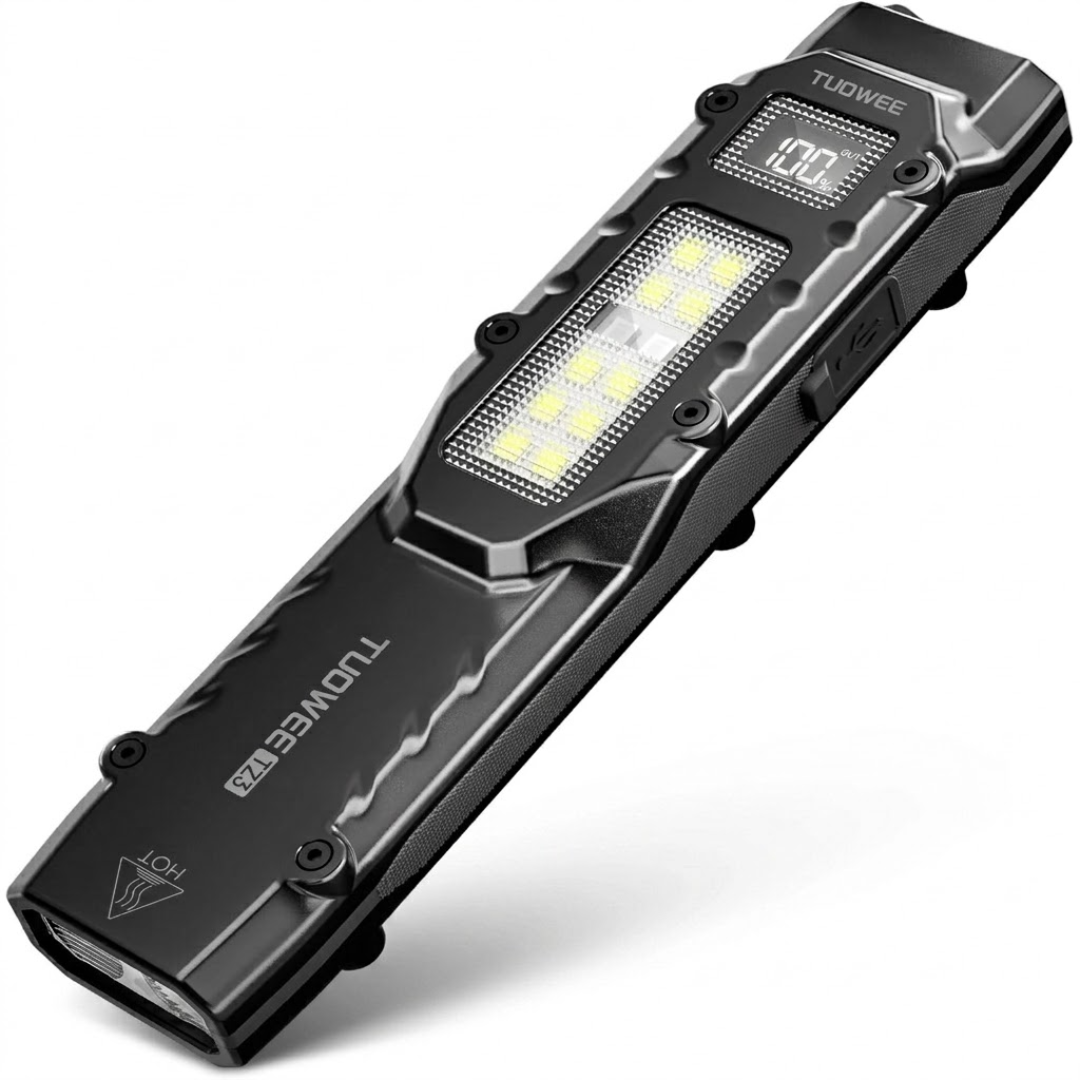 Lanterna Tática EDC Slim Alpha Gear® – 1500LM, Recarregável com Display Digital