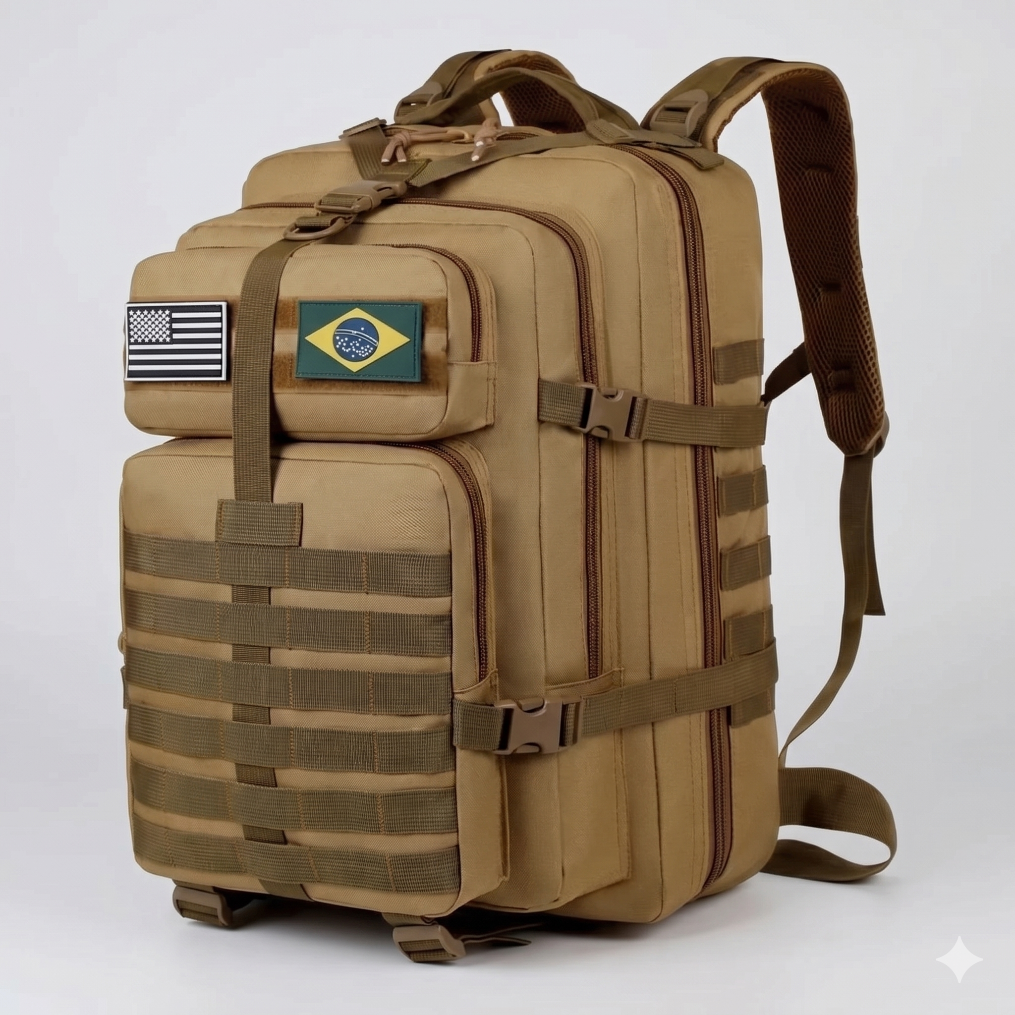 Mochila Tática 50L Alpha Gear® – Resistente à Água, Molle e Compartimento para Notebook