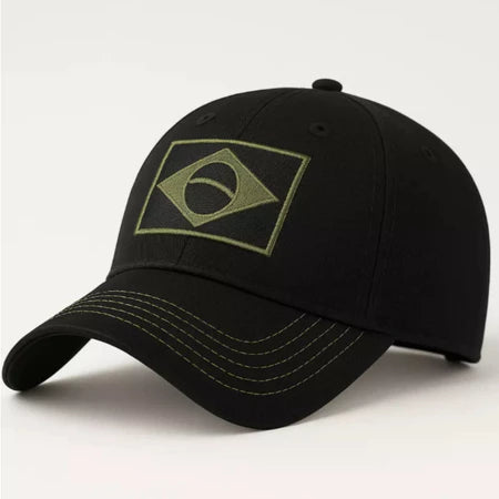 Boné Tático Bandeira do Brasil Alpha Gear – Camuflado, Ajustável e Estilo Militar