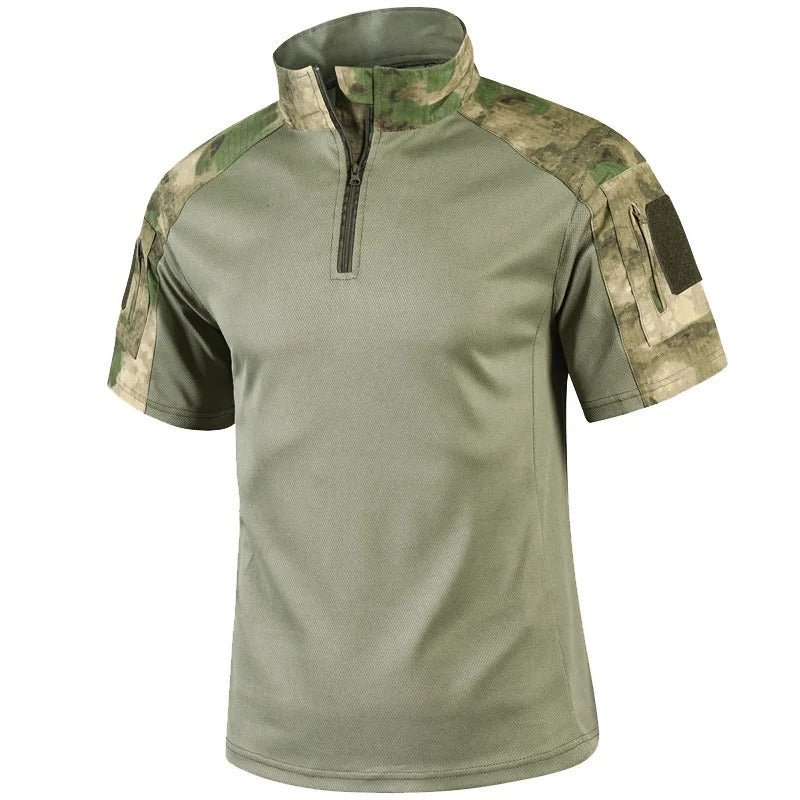 Camisa Tática Camuflada Alpha Gear – Secagem Rápida, Respirável e Leve