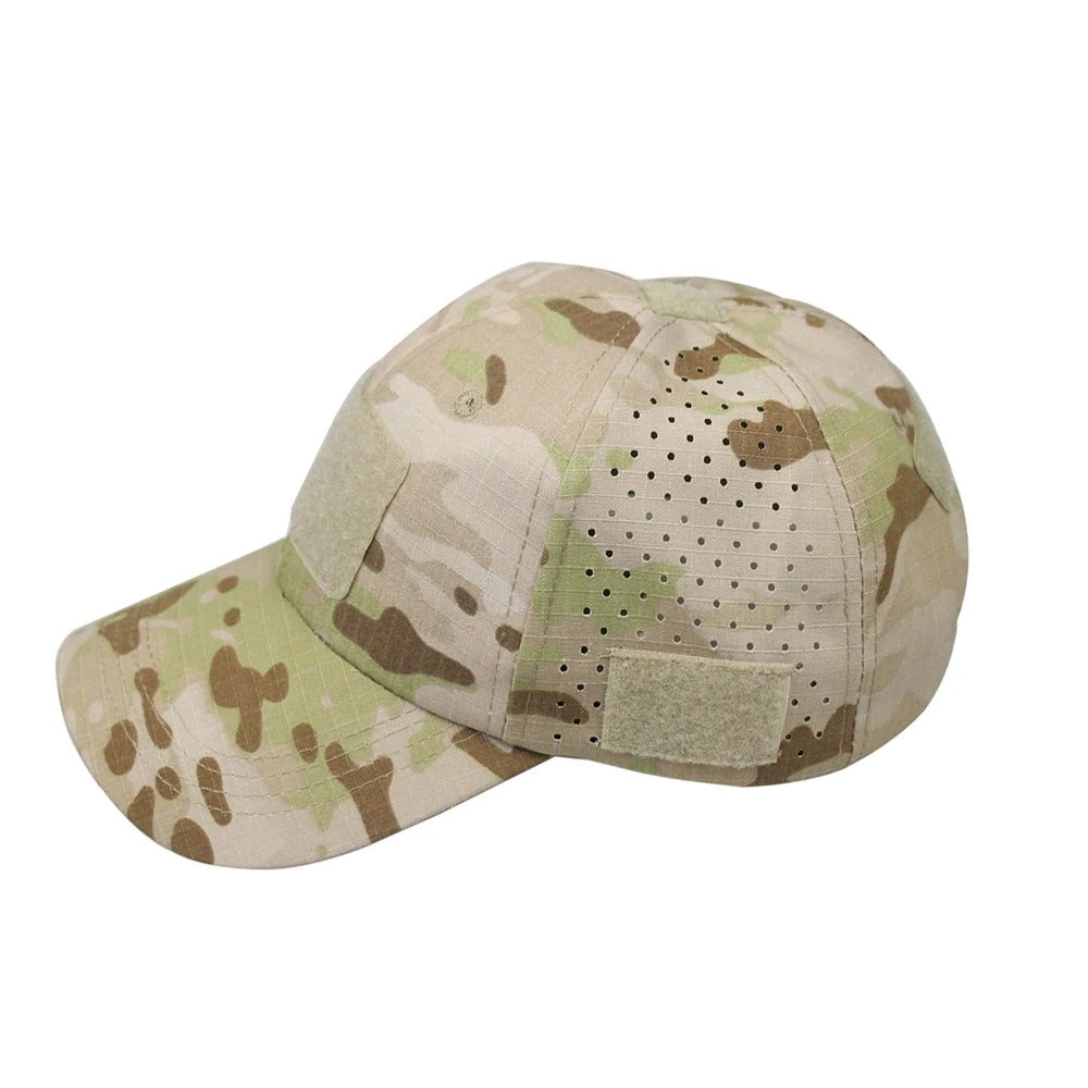 Boné Tático Camuflado Alpha Gear – Respirável, Ajustável e Proteção Solar