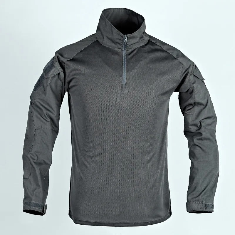 Camiseta Tática Manga Longa Alpha Gear – Respirável, Resistente e Estilo Militar