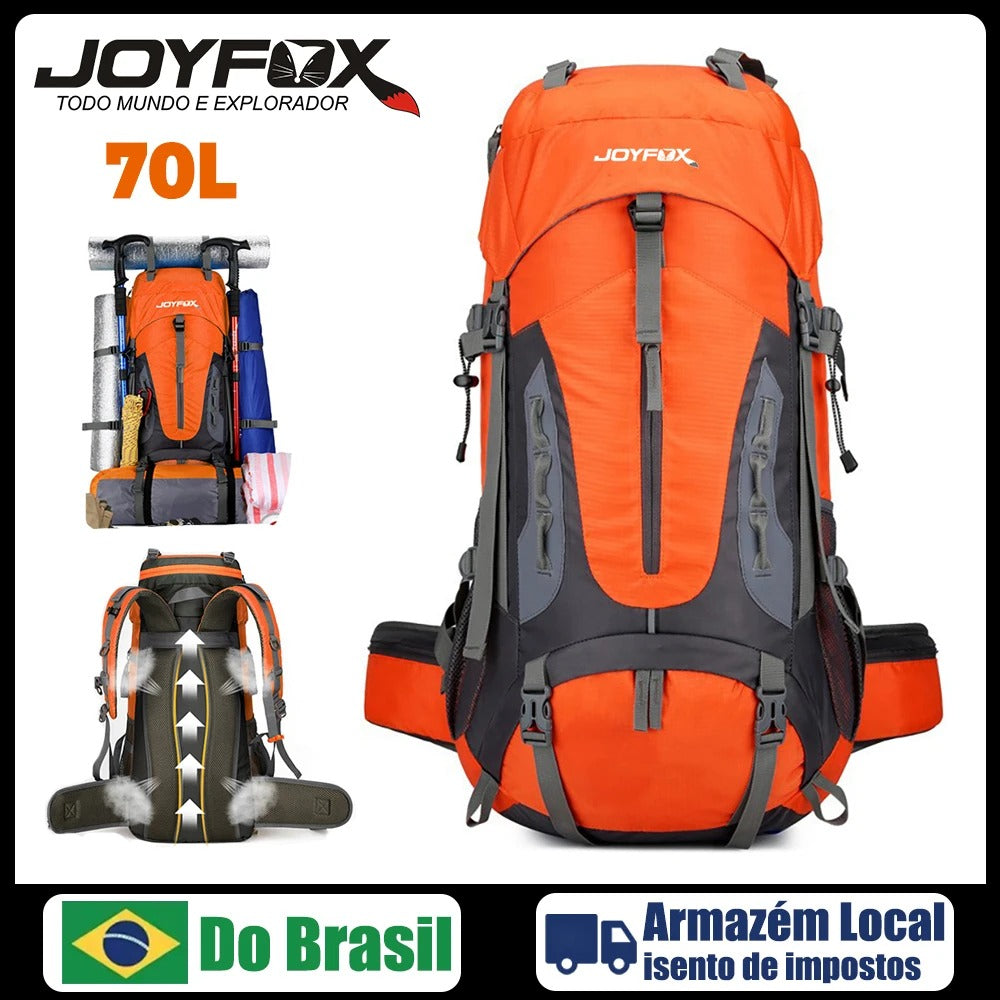 Mochila Tática 70L Impermeável Alpha Gear® – Alta Capacidade para Trilhas e Viagens