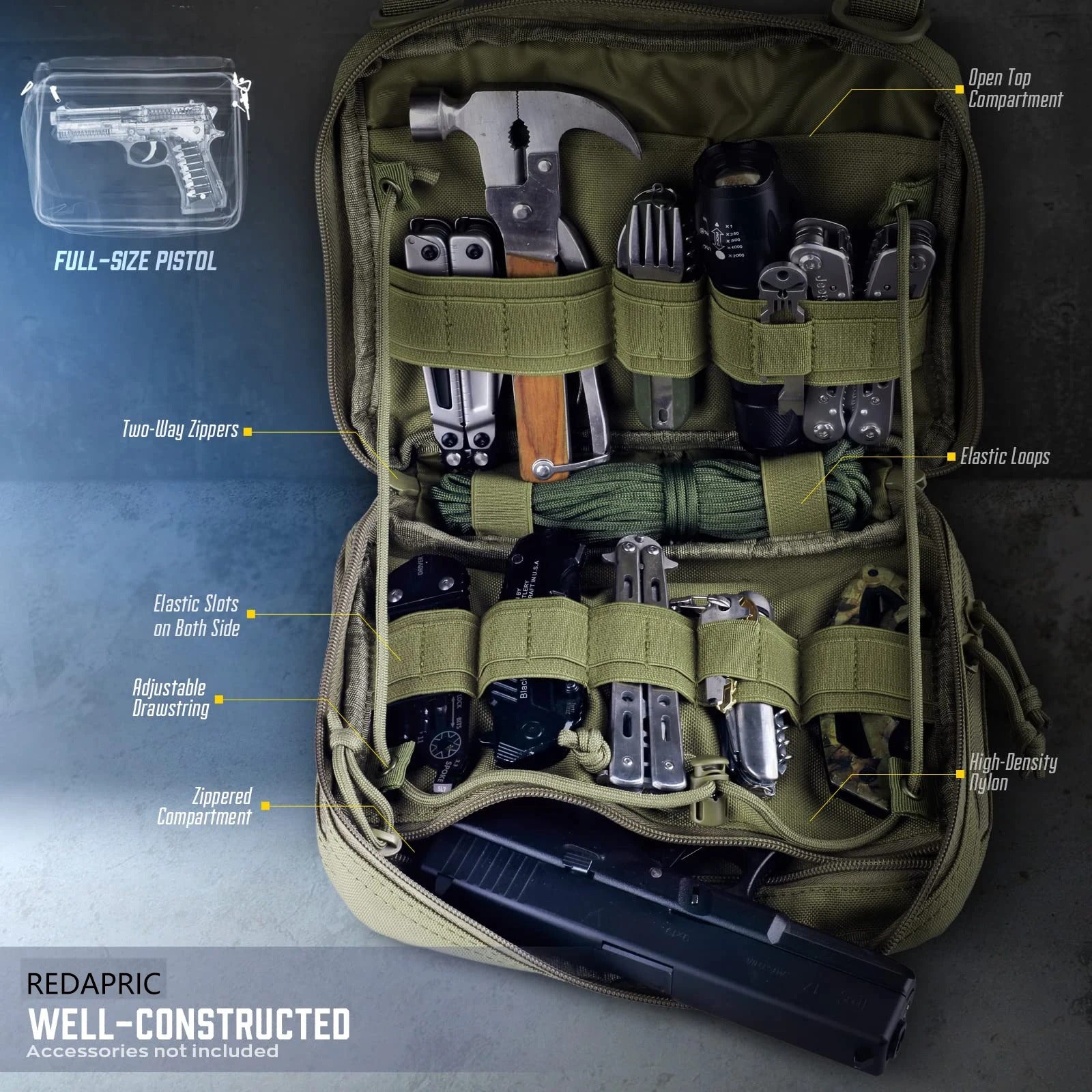 Bolsa Tática EDC Alpha Gear® – Modular Molle Dupla Camada Alta Capacidade