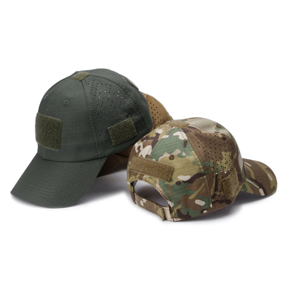 Boné Tático Camuflado Alpha Gear – Respirável, Ajustável e Proteção Solar