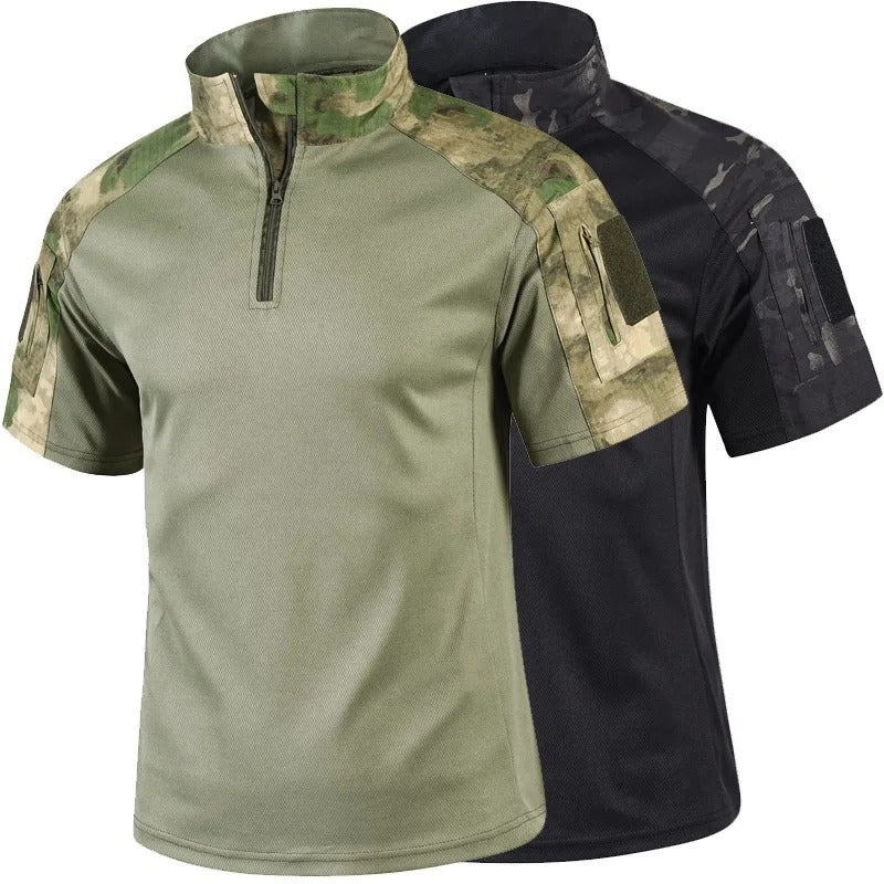 Camisa Tática Camuflada Alpha Gear – Secagem Rápida, Respirável e Leve