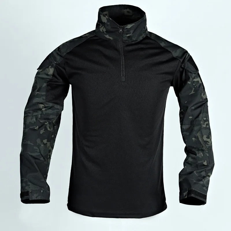 Camiseta Tática Manga Longa Alpha Gear – Respirável, Resistente e Estilo Militar