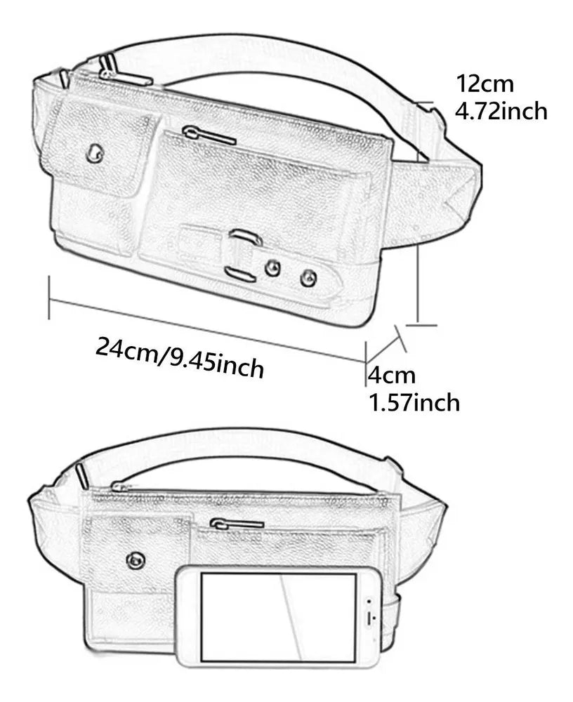 Bolsa de Cintura Porta Celular Alpha Gear® – Compacta, Ajustável e Resistente