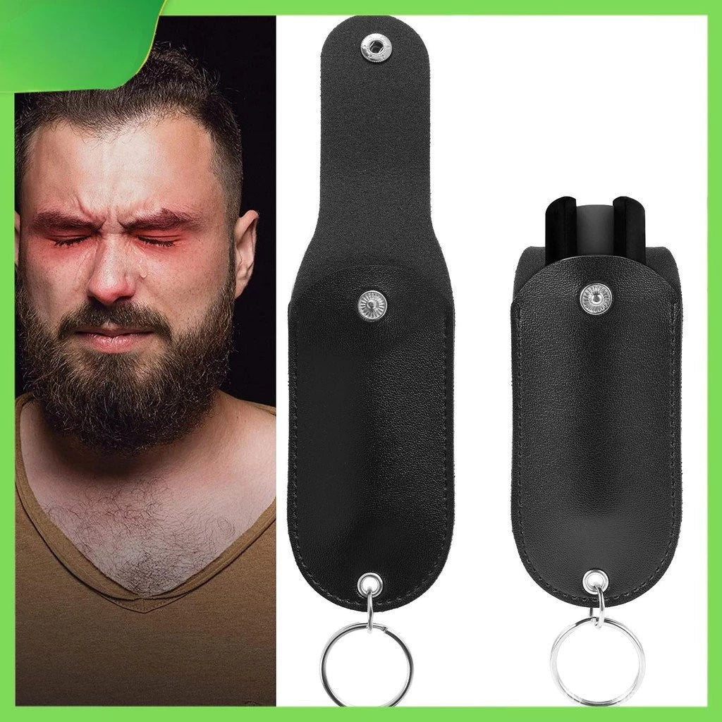 Porta Spray de Pimenta em Couro PU Alpha Gear® – Coldre Discreto com Acesso Rápido