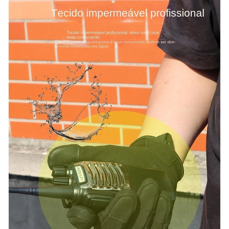 Luva Tática Touch Screen Alpha Gear® – Impermeável, Antiderrapante e Proteção Total