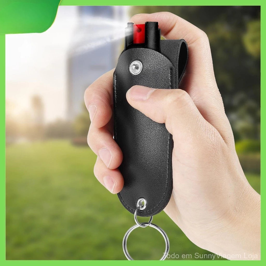 Porta Spray de Pimenta em Couro PU Alpha Gear® – Coldre Discreto com Acesso Rápido