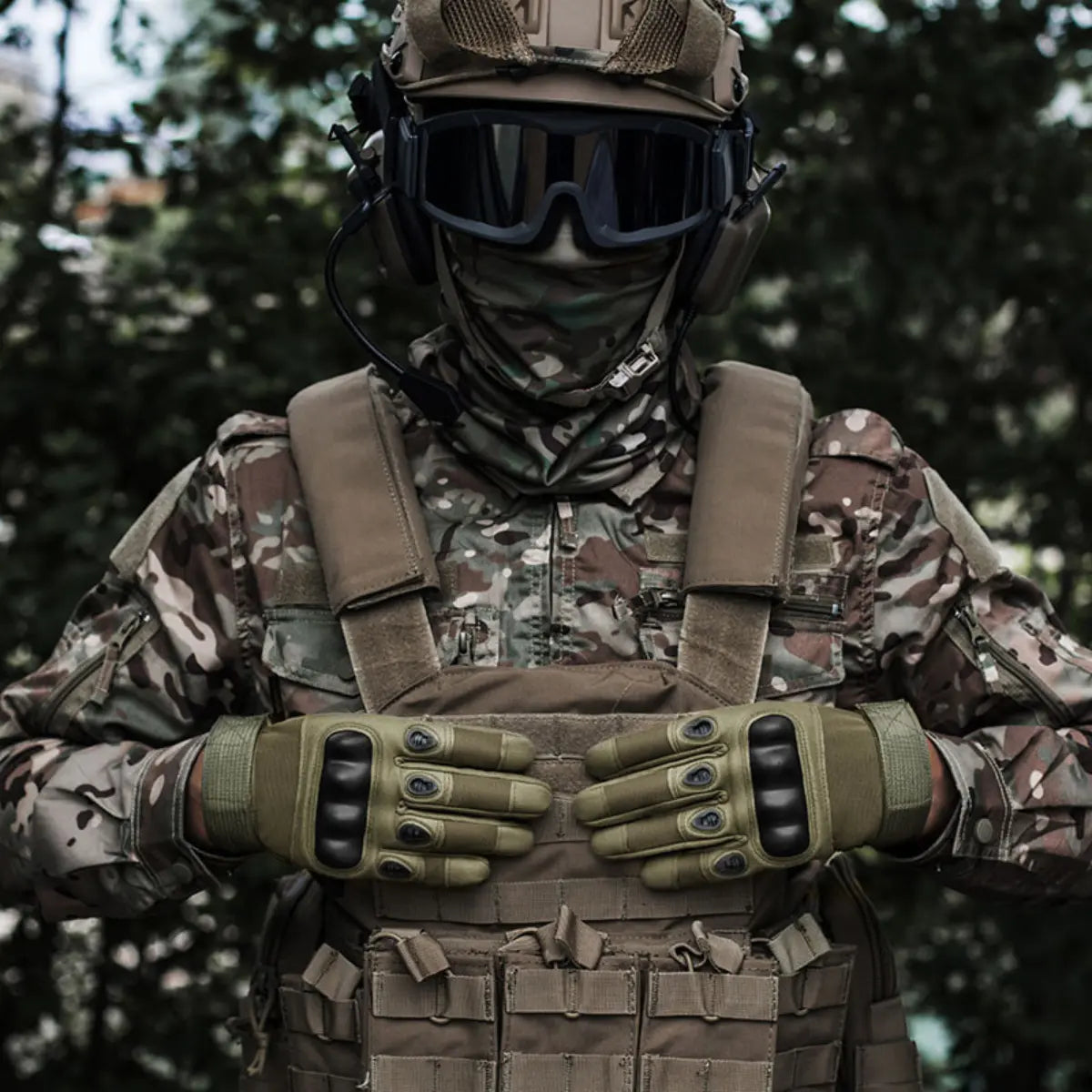 Luva Tática Full Finger Alpha Gear® – Proteção, Grip Antiderrapante e Alta Resistência