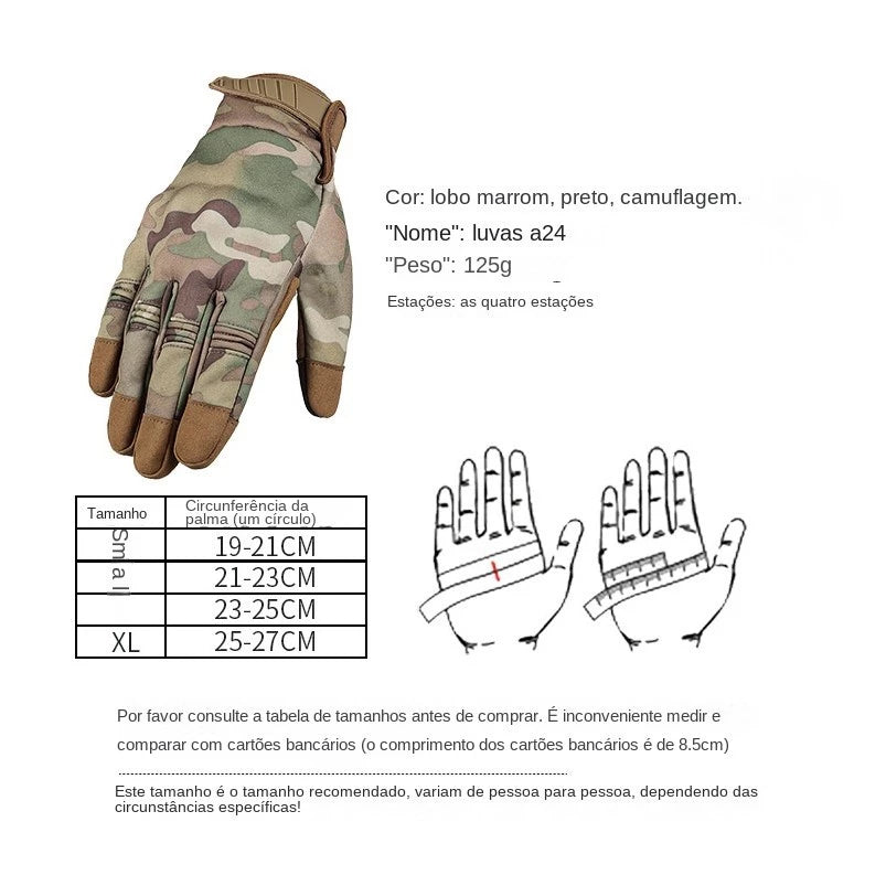 Luva Tática Touch Screen Alpha Gear® – Impermeável, Antiderrapante e Proteção Total