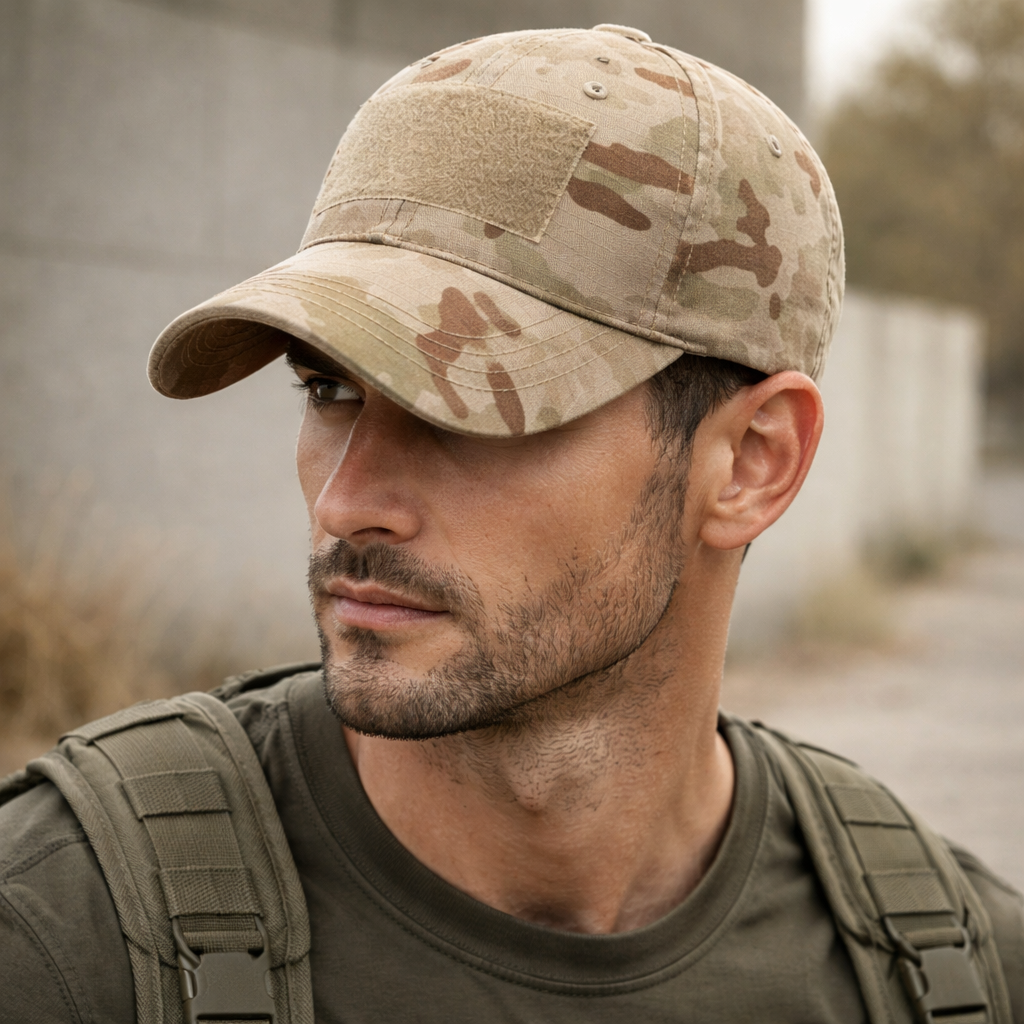 Boné Tático Multicam Alpha Gear – RipStop, Ajustável e com Velcro para Patch
