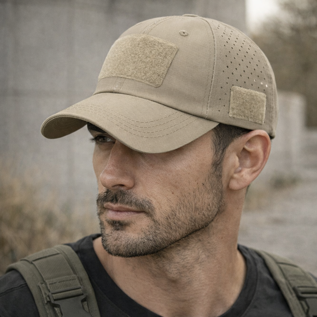 Boné Tático Camuflado Alpha Gear – Respirável, Ajustável e Proteção Solar