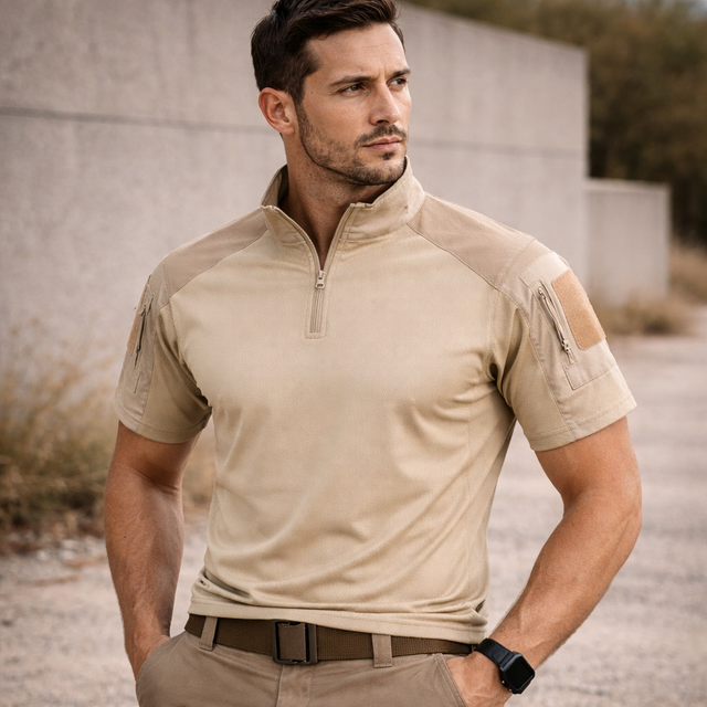 Camisa Tática Camuflada Alpha Gear – Secagem Rápida, Respirável e Leve