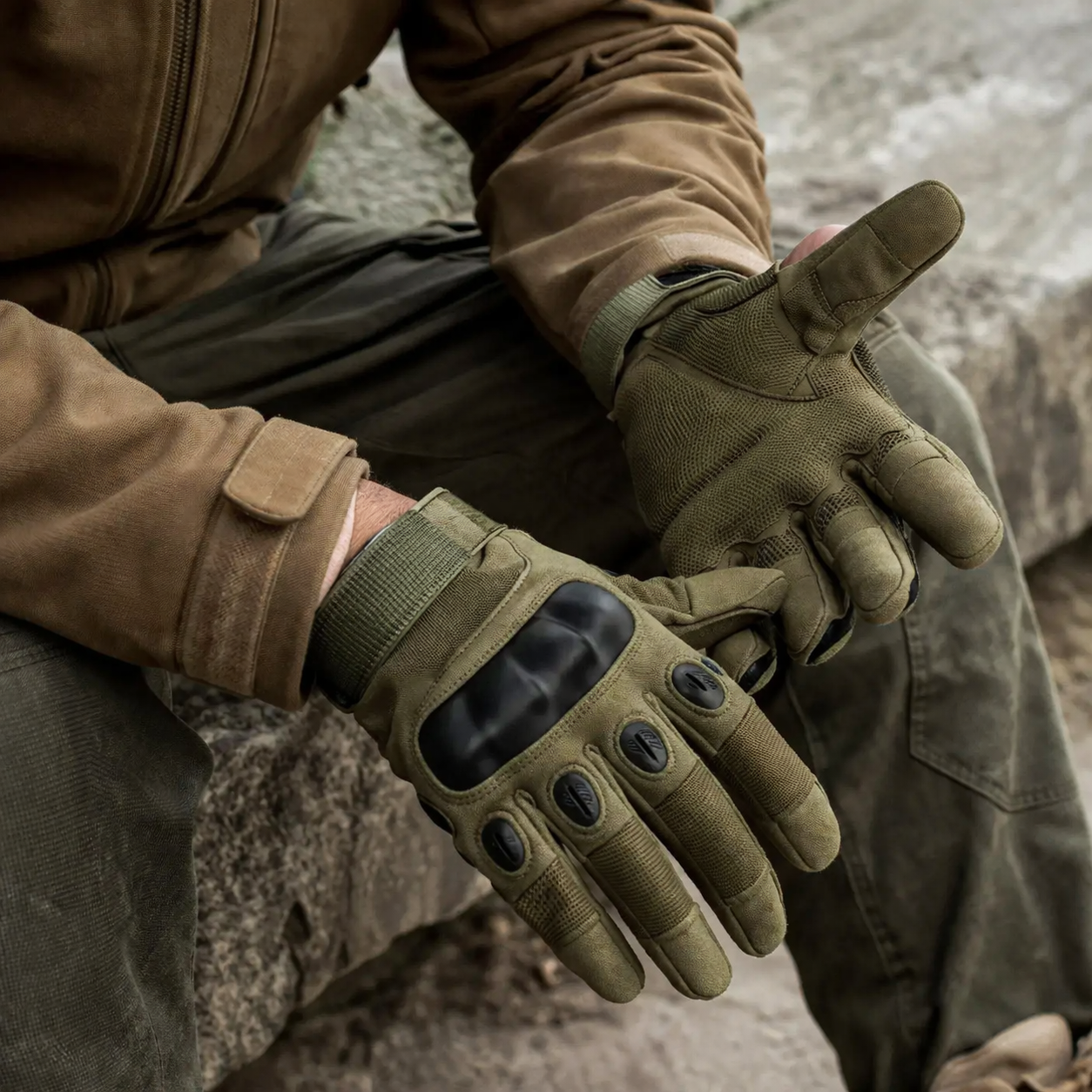 Luva Tática Full Finger Alpha Gear® – Proteção, Grip Antiderrapante e Alta Resistência