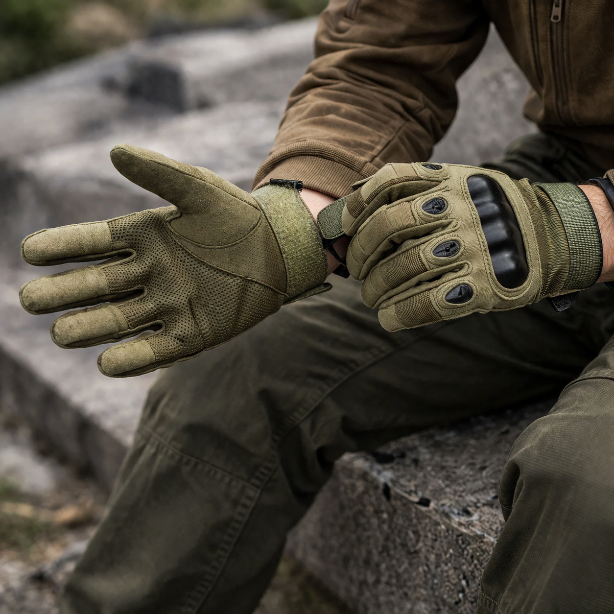Luva Tática Full Finger Alpha Gear® – Proteção, Grip Antiderrapante e Alta Resistência