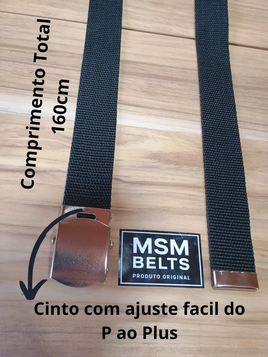 Cinto Tático Militar Alpha Gear® – Nylon Reforçado Ajustável até 160cm com Fivela de Metal