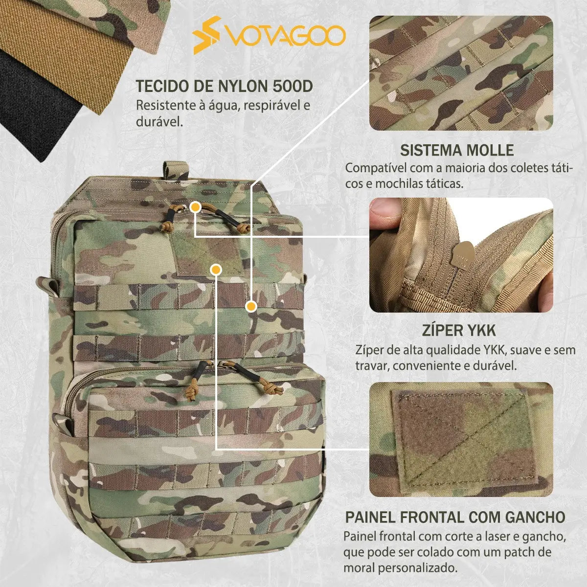 Bolsa de Hidratação Tática 3L Alpha Gear – Leve, Resistente e Sistema MOLLE