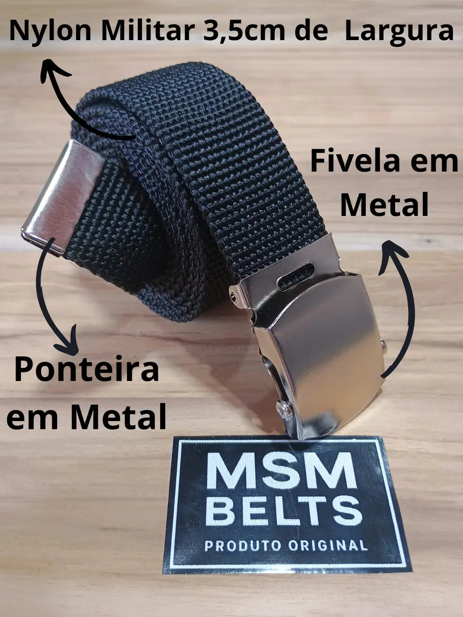 Cinto Tático Militar Alpha Gear® – Nylon Reforçado Ajustável até 160cm com Fivela de Metal
