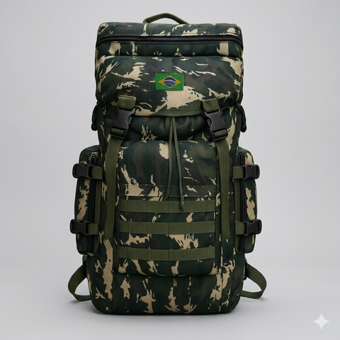 Mochila Cargueira Impermeável Alpha Gear® – Grande Capacidade para Viagem, Trilha e Camping