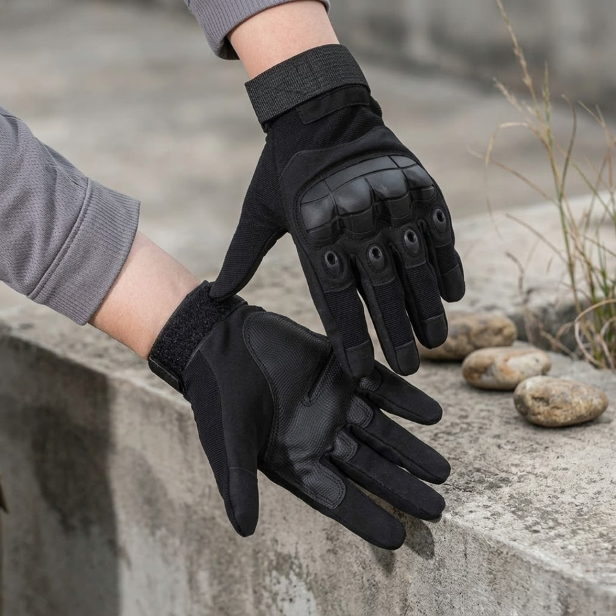 Luva Tática Militar Full Finger Alpha Gear® – Antiderrapante, Resistente e Proteção Total