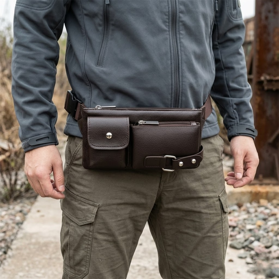 Bolsa de Cintura Porta Celular Alpha Gear® – Compacta, Ajustável e Resistente