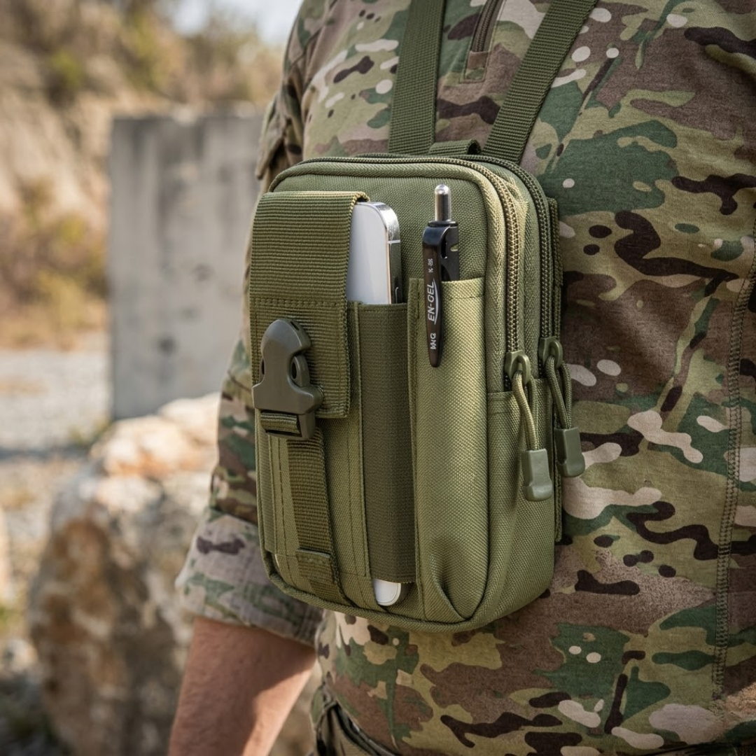 Bolsa de Cintura Tática Molle 900D Alpha Gear – Compacta, Impermeável e Resistente