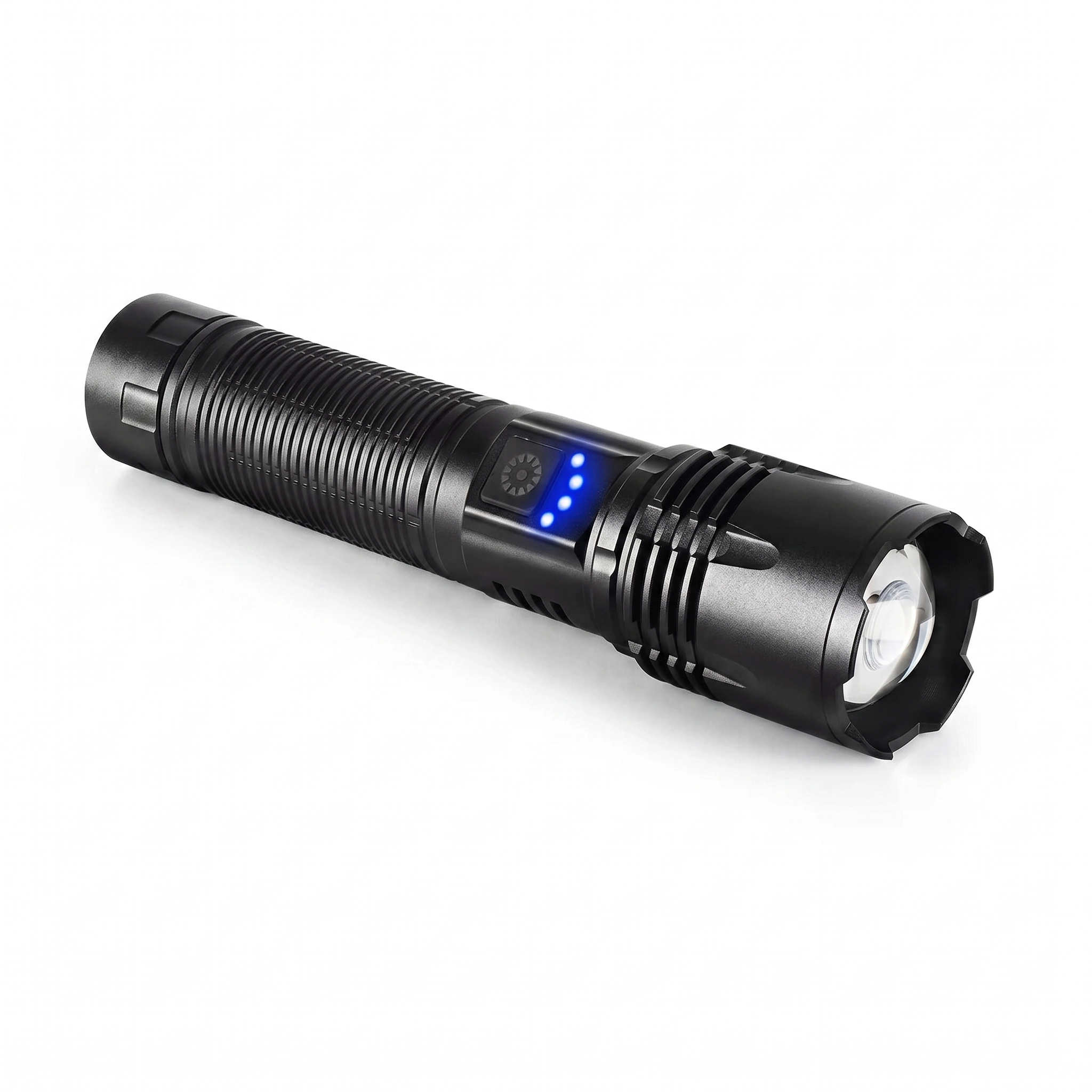 Lanterna Tática LED Recarregável Alpha Gear® – Alta Potência e Longo Alcance USB