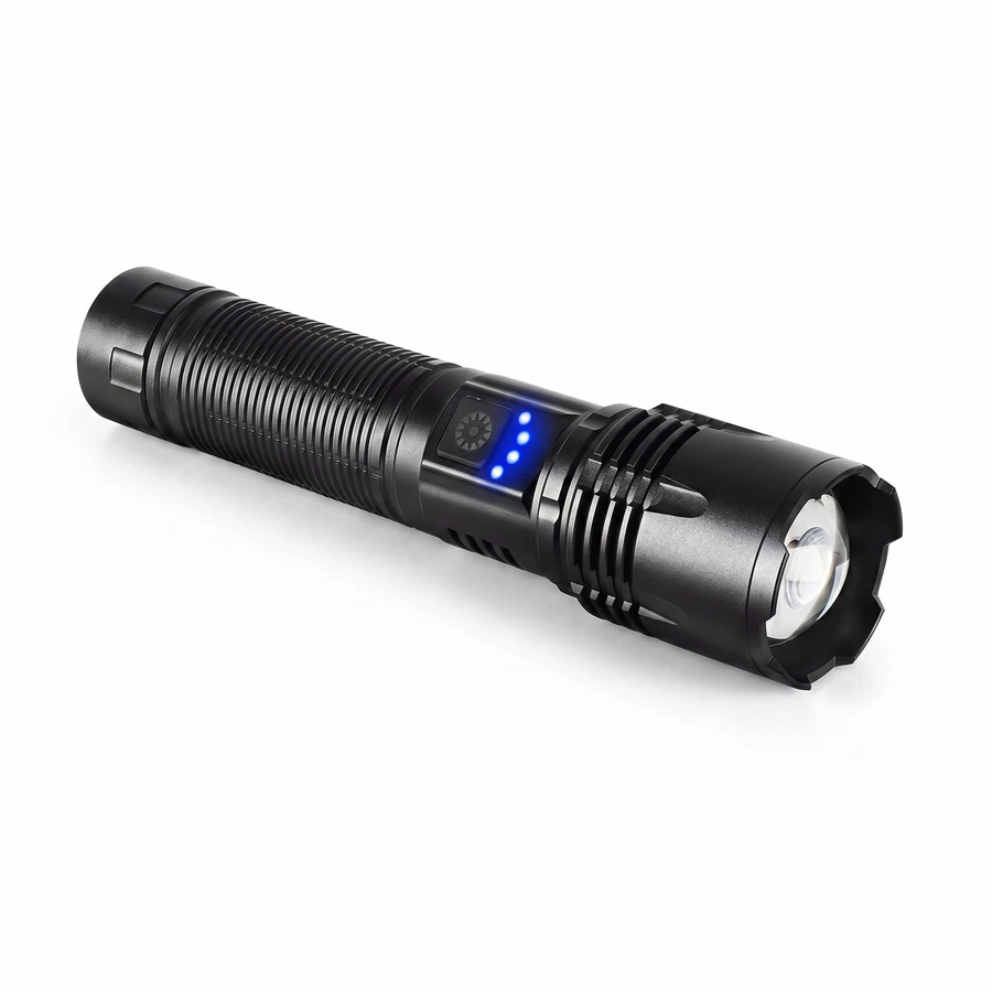 Lanterna Tática LED Recarregável Alpha Gear® – Alta Potência e Longo Alcance USB