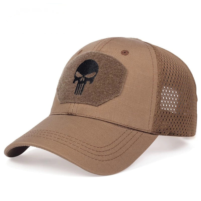 Boné Tático Camuflado com Tela Alpha Gear – Respirável, Ajustável e Proteção Solar