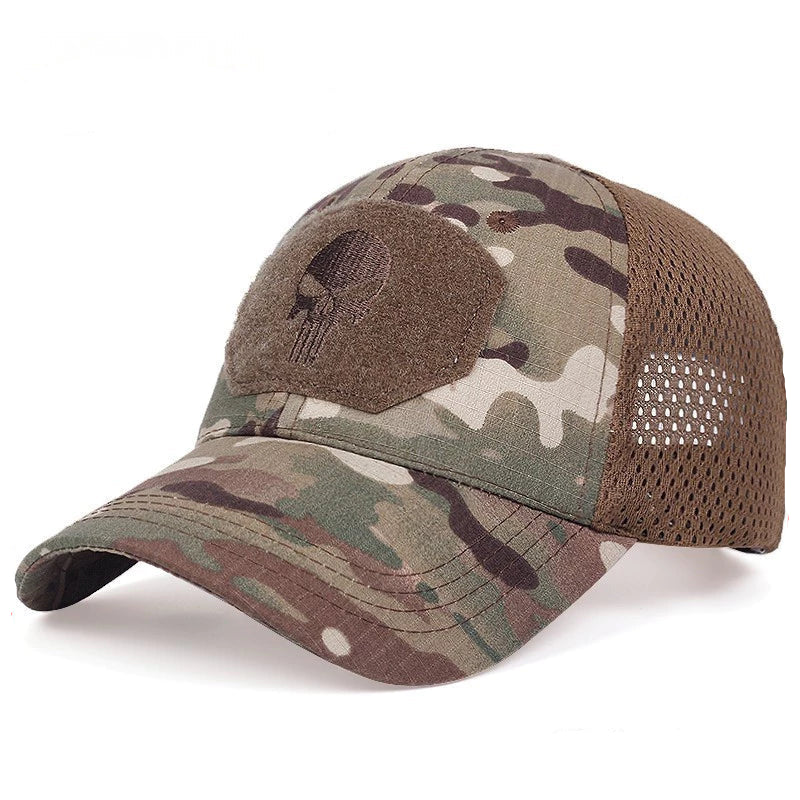 Boné Tático Camuflado com Tela Alpha Gear – Respirável, Ajustável e Proteção Solar