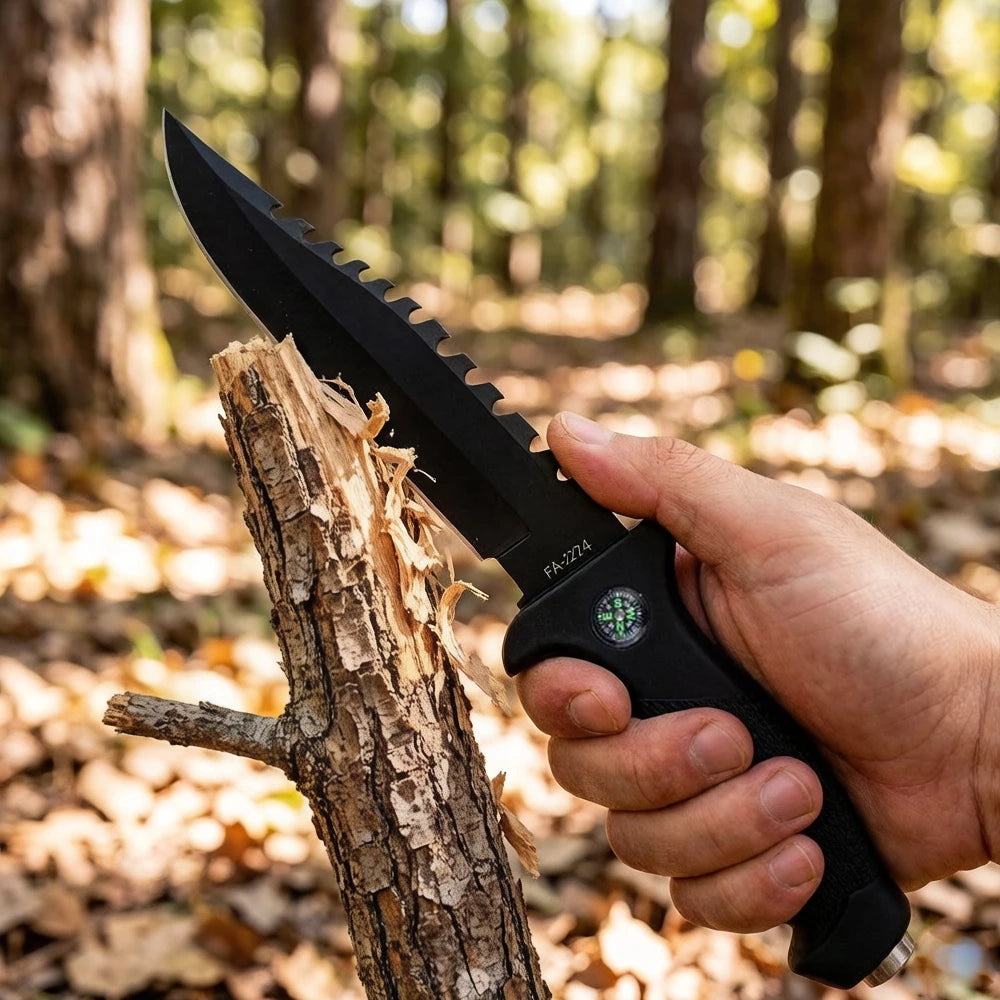 Faca Outdoor Alpha Gear® – Uso Responsável em Camping e Pesca