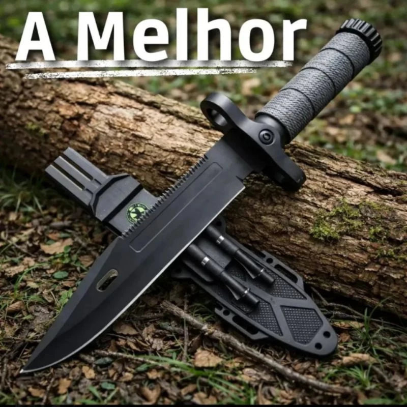 Faca Outdoor Alpha Gear® – Camping Seguro e Uso Resistente