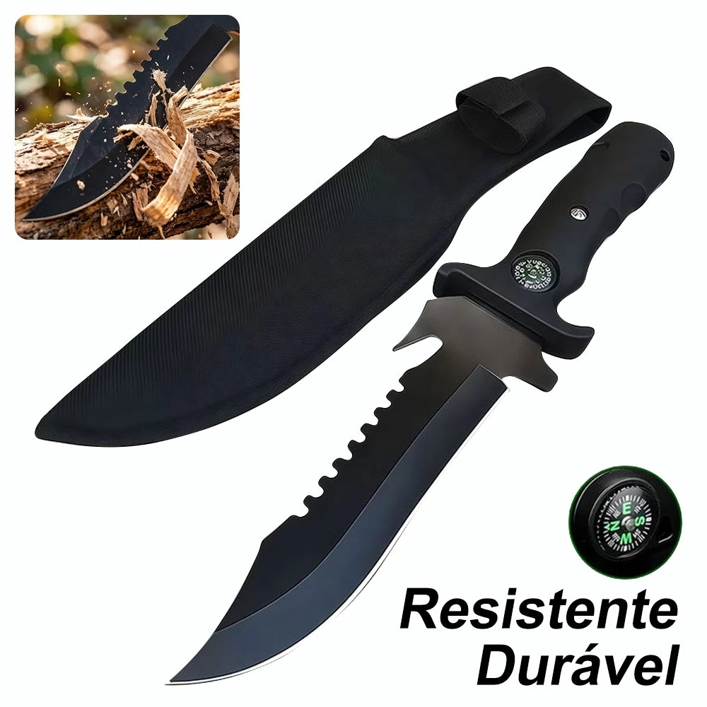 Faca Outdoor Alpha Gear® – Uso Responsável em Camping e Pesca