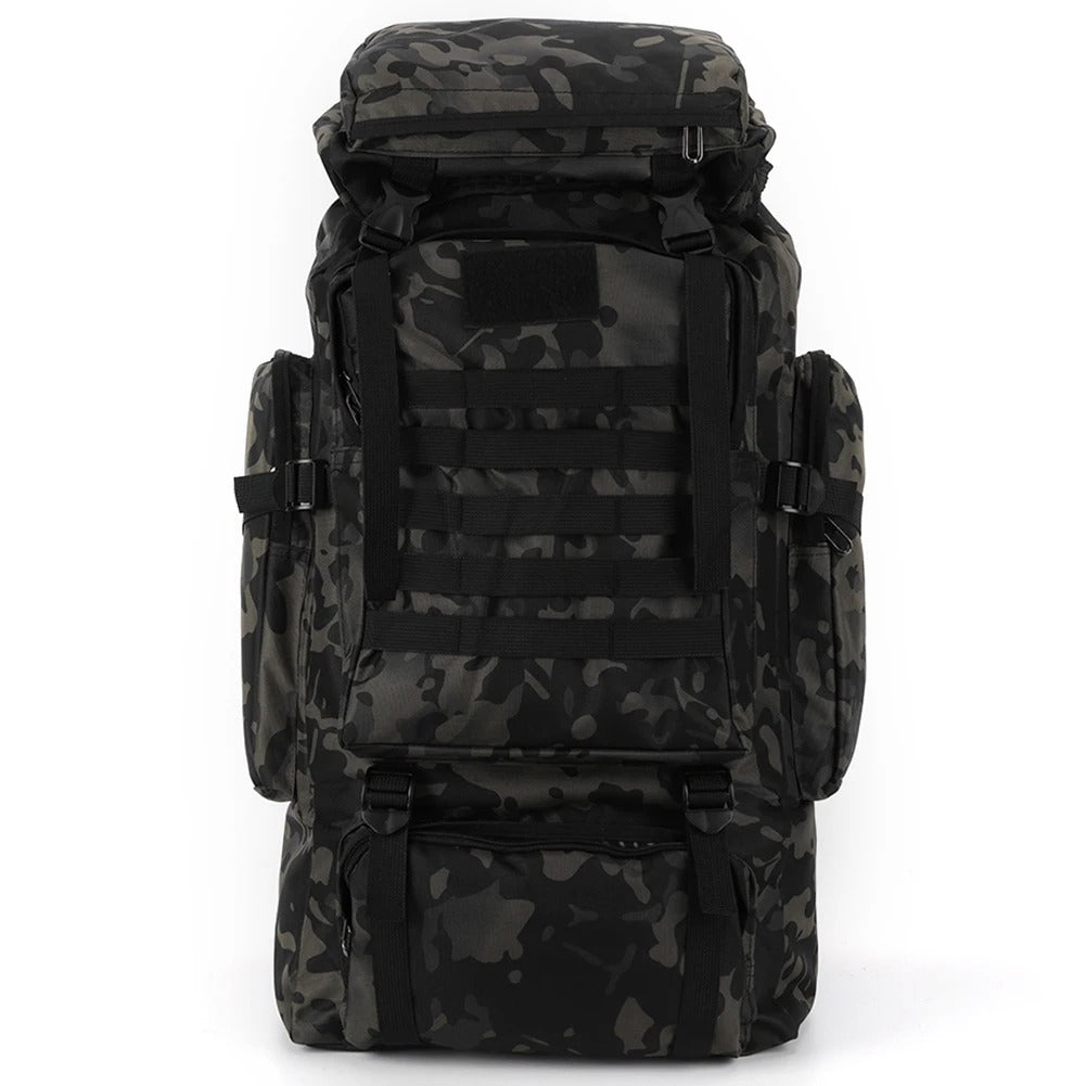 Mochila Tática 80L Alpha Gear® – Impermeável, Camuflada e Ultra Resistente 600D
