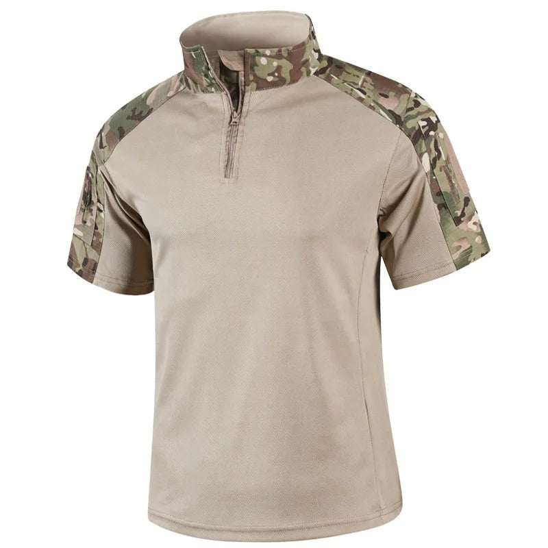 Camisa Tática Camuflada Alpha Gear – Secagem Rápida, Respirável e Leve