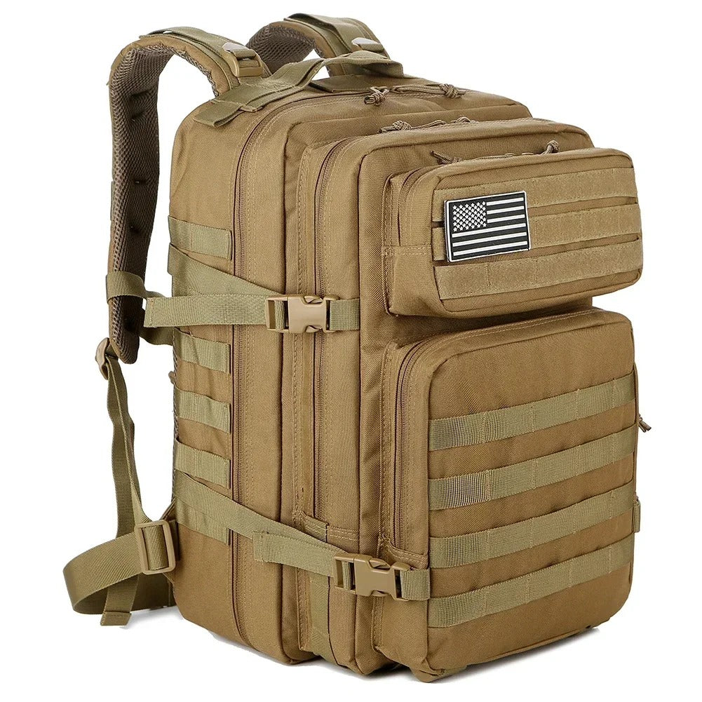 Mochila Tática 45L Alpha Gear® – Molle Militar, Alta Capacidade para 3 Dias