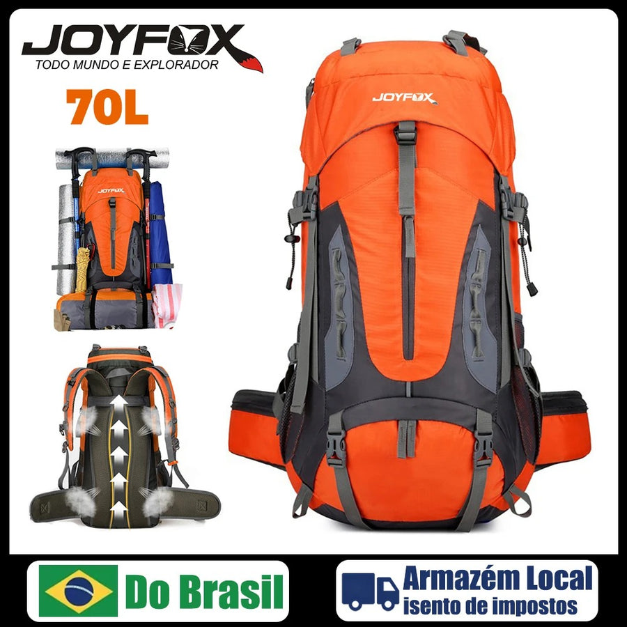 Mochila Tática 70L Impermeável Alpha Gear® – Alta Capacidade para Trilhas e Viagens