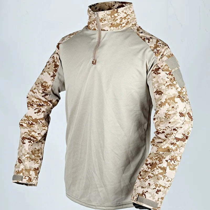 Camiseta Tática Manga Longa Alpha Gear – Respirável, Resistente e Estilo Militar