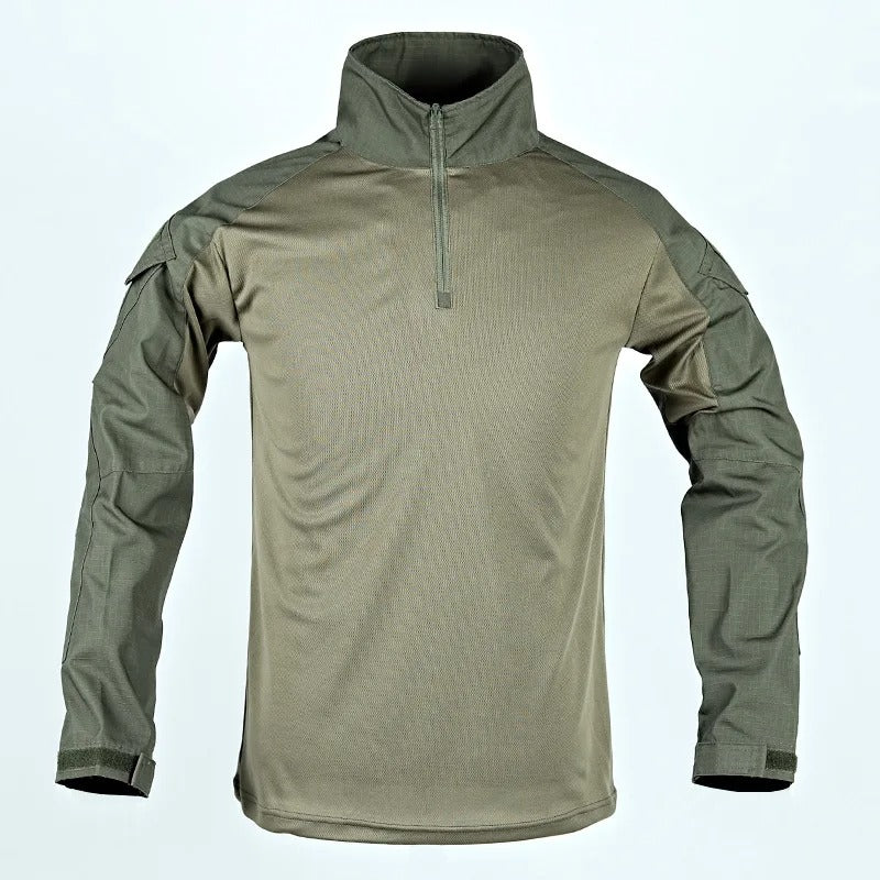 Camiseta Tática Manga Longa Alpha Gear – Respirável, Resistente e Estilo Militar